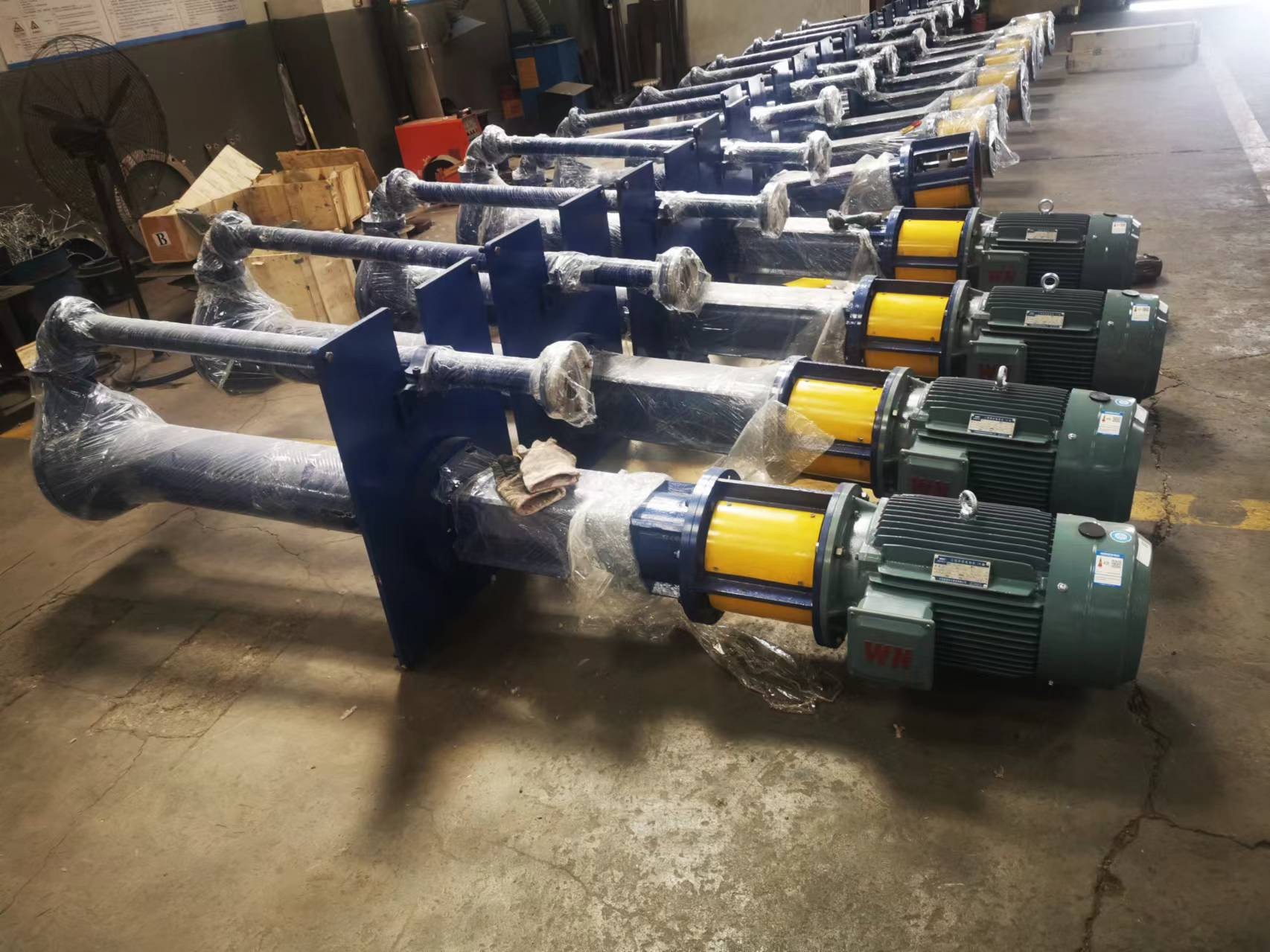 內(nèi)蒙古電廠皮帶輸送機(jī)降塵泵一批12臺準(zhǔn)備發(fā)貨